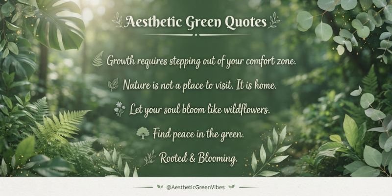 Aesthetic Green Quotes for Instagram