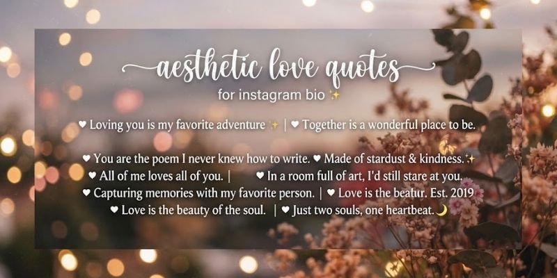 Aesthetic Love Quotes for Instagram Bio