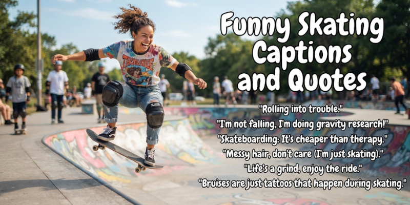 Funny Skating Captions and Quotes