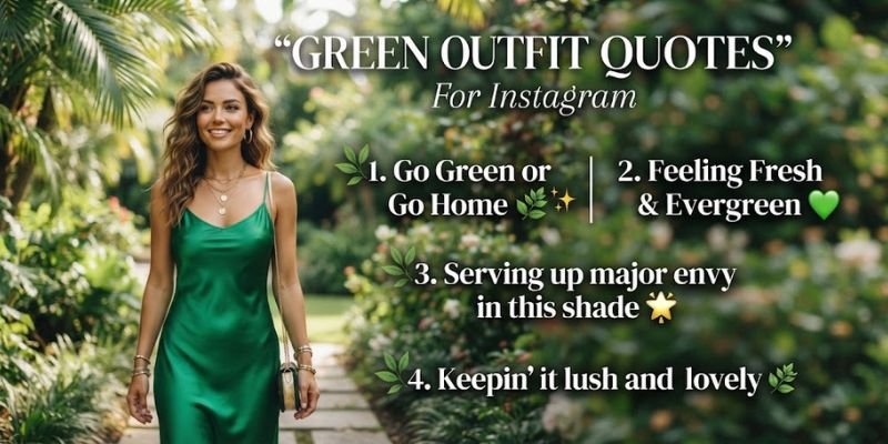 Green Outfit Quotes for Instagram