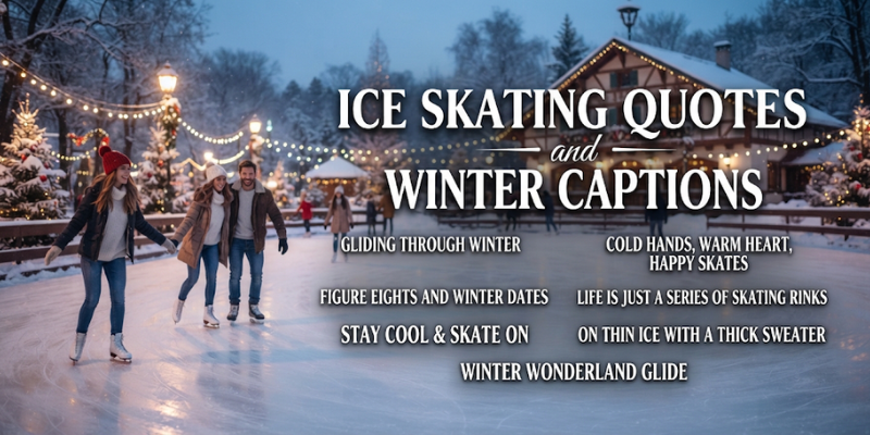 Ice Skating Quotes and Winter Captions