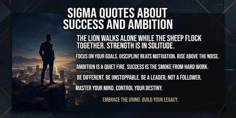 Sigma Quotes About Success and Ambition