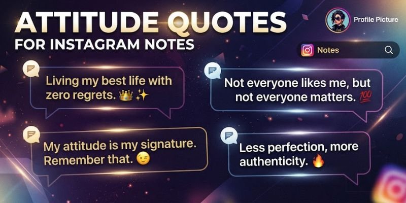 Attitude Quotes for Instagram Notes