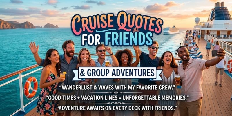Cruise Quotes for Friends and Group Adventures