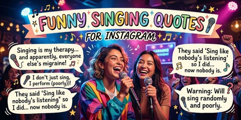Funny Singing Quotes for Instagram
