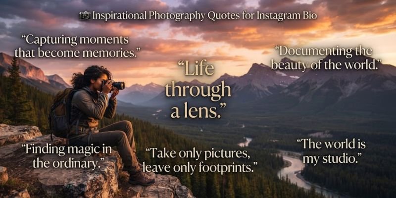 Inspirational Photography Quotes for Instagram Bio