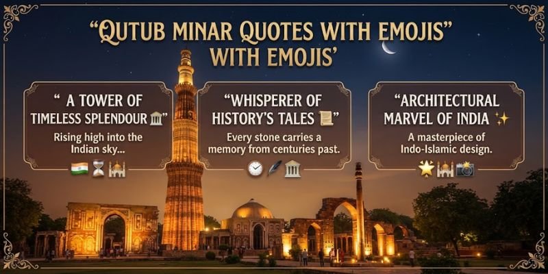 Qutub Minar Quotes With Emojis