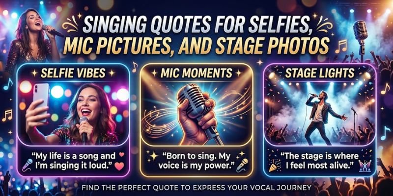 Singing Quotes for Selfies, Mic Pictures, and Stage Photos