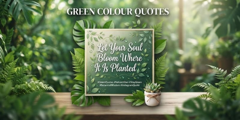 Green colour quotes for instagram